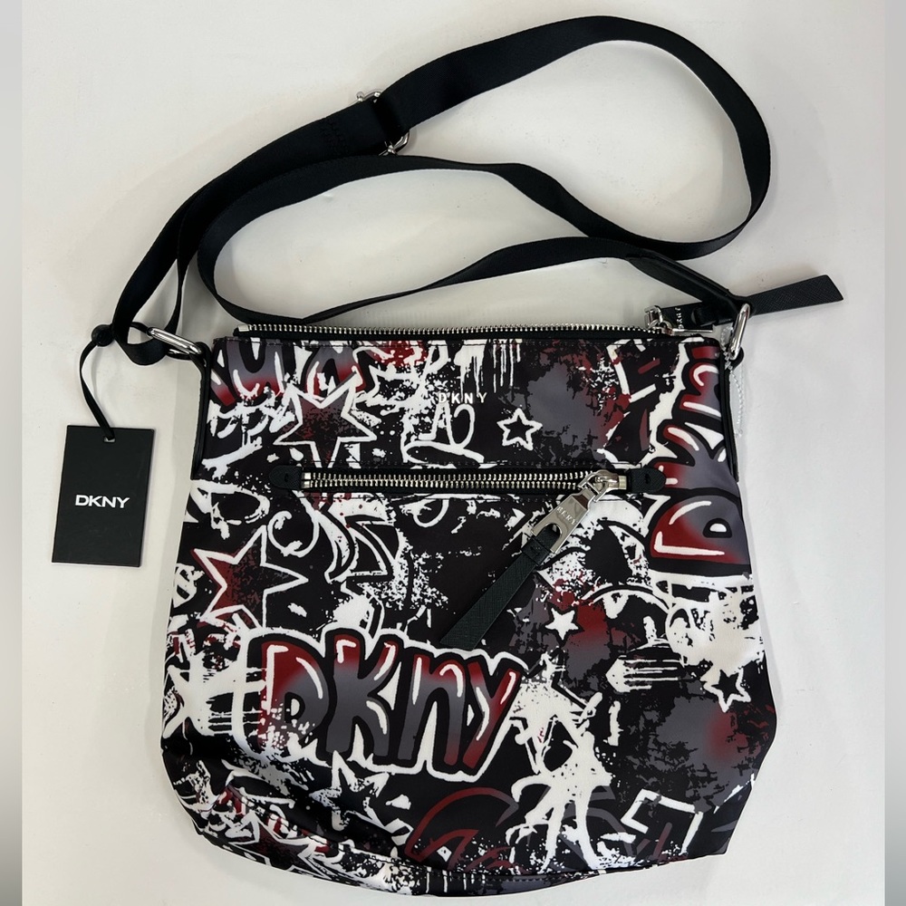 DKNY Gia Graffiti Graphic Crossbody Bag